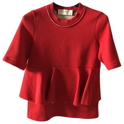 Pre-owned Marni Red Cotton Top