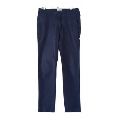 Pre-owned Norse Projects Trousers In Navy