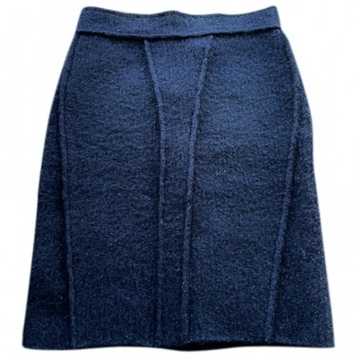 Pre-owned Malo Cashmere Mid-length Skirt In Navy