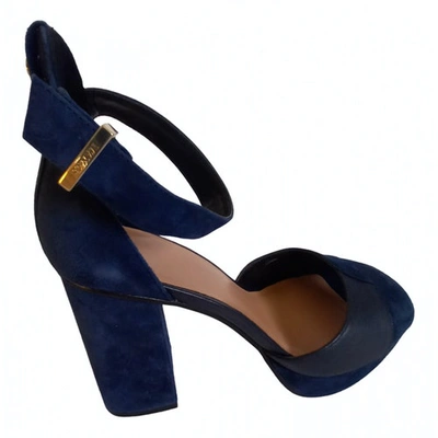 Pre-owned Max & Co Leather Sandals In Blue