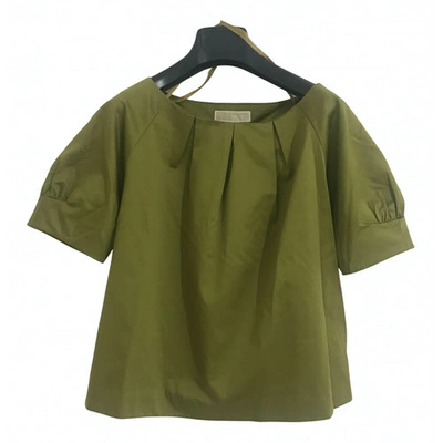 Pre-owned Michael Kors Green Cotton Top