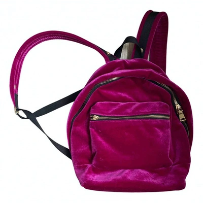 Pre-owned Sandro Purple Velvet Backpack