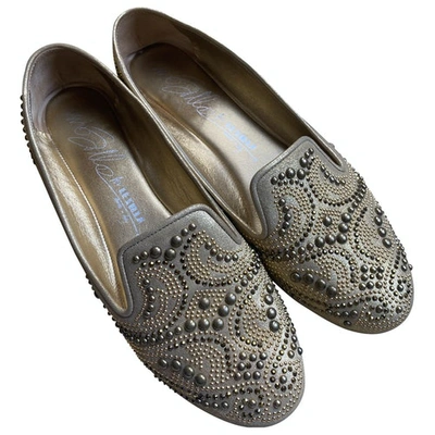 Pre-owned Le Silla Leather Ballet Flats In Gold