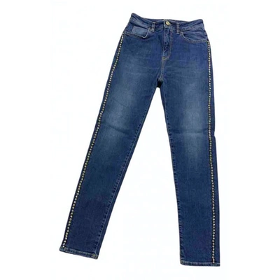 Pre-owned Pinko Slim Jeans In Turquoise