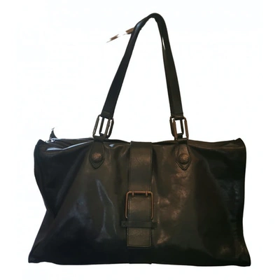 Pre-owned Escada Leather 48h Bag In Black