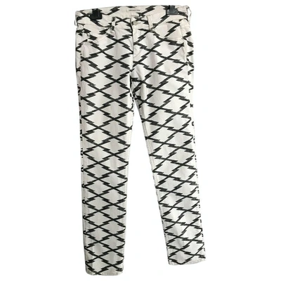Pre-owned Isabel Marant Étoile Straight Pants In White