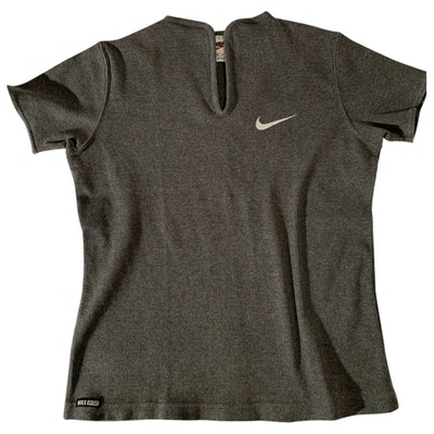 Pre-owned Nike Grey Cotton Top