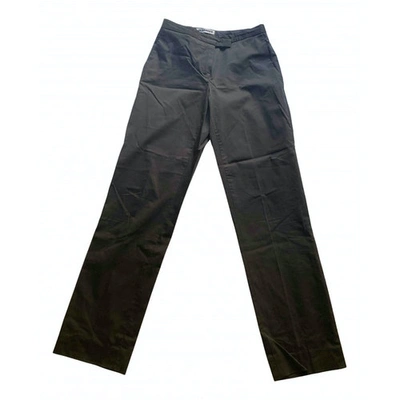 Pre-owned Jil Sander Straight Pants In Black