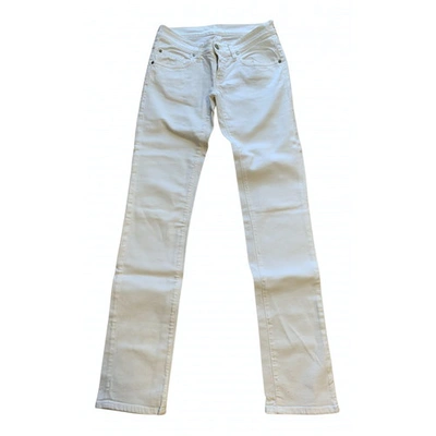 Pre-owned Mauro Grifoni Slim Jeans In White