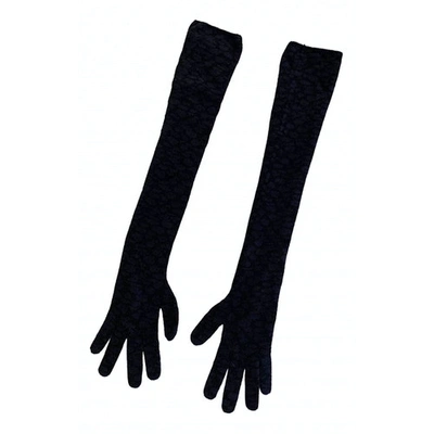 Pre-owned Alaïa Long Gloves In Black