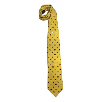 Pre-owned Etro Silk Tie In Yellow