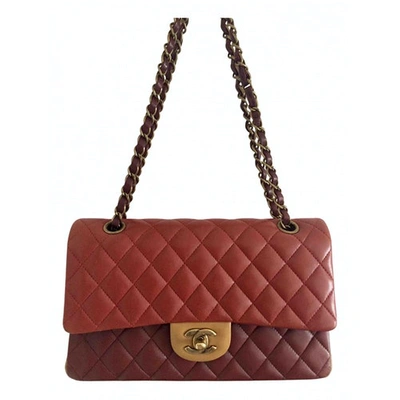 Pre-owned Chanel Timeless/classique Leather Crossbody Bag In Burgundy