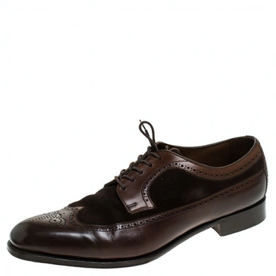 Pre-owned Ralph Lauren Leather Flats In Brown