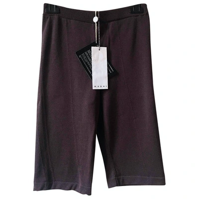 Pre-owned Marni Burgundy Cotton Shorts