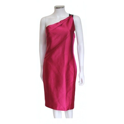 Pre-owned Roland Mouret Silk Mid-length Dress In Pink