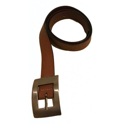 Pre-owned Seventy Leather Belt In Camel