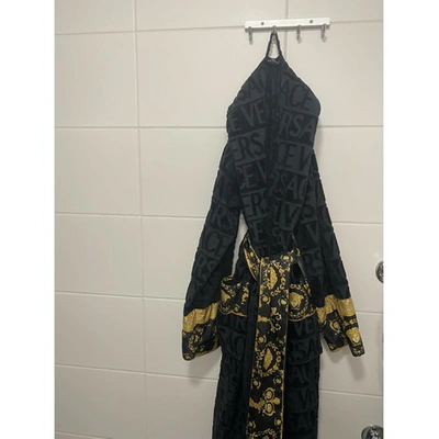 Pre-owned Versace Black Cotton - Elasthane Swimwear