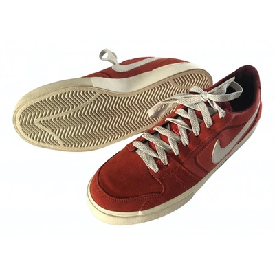Pre-owned Nike Low Trainers In Red
