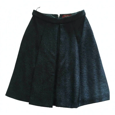 Pre-owned Max Mara Wool Mid-length Skirt In Green