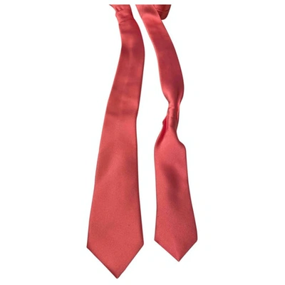 Pre-owned Emporio Armani Silk Tie In Pink