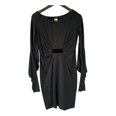 Pre-owned Collette Dinnigan Wool Mini Dress In Black