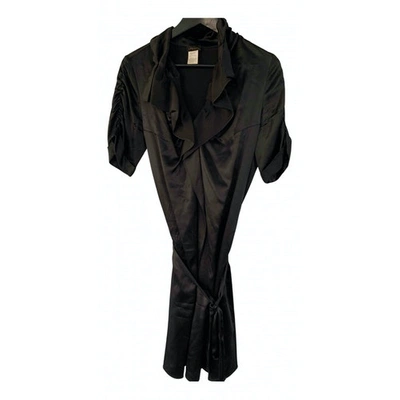 Pre-owned Collette Dinnigan Silk Mid-length Dress In Black