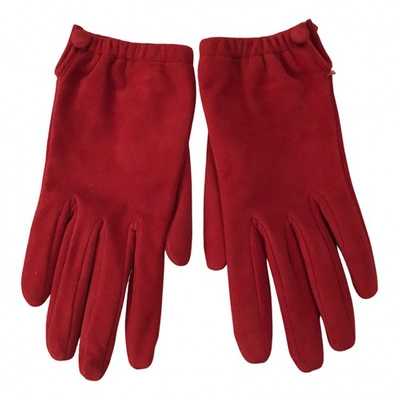 Pre-owned Prada Gloves In Red