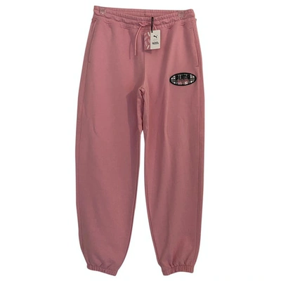 Pre-owned Puma Trousers In Pink