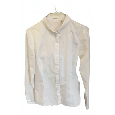 Pre-owned Elie Tahari White Cotton Top