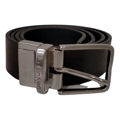 Pre-owned Calvin Klein Leather Belt In Multicolour