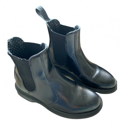 Pre-owned Dr. Martens' Chelsea Leather Ankle Boots In Black