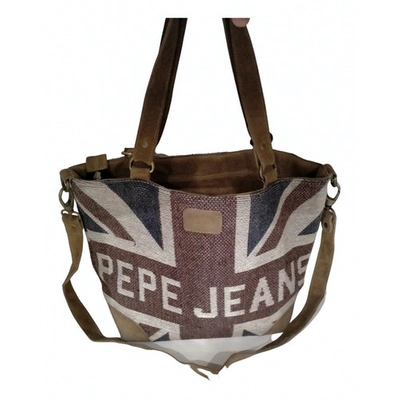 Pre-owned Pepe Jeans Leather Handbag In Brown