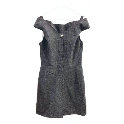 Pre-owned Hache Wool Mid-length Dress In Grey