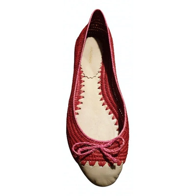 Pre-owned Maliparmi Cloth Ballet Flats In Pink