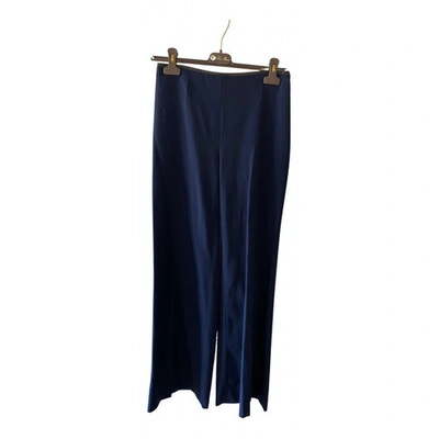 Pre-owned Ferragamo Wool Trousers In Blue