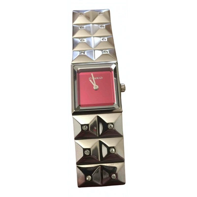 Pre-owned Pinko Watch In Silver