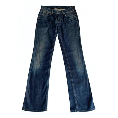 Pre-owned Hugo Boss Navy Cotton - Elasthane Jeans