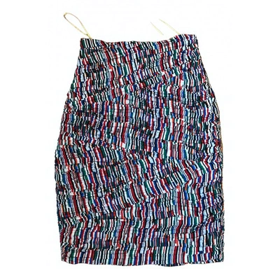 Pre-owned Catherine Malandrino Silk Skirt In Multicolour