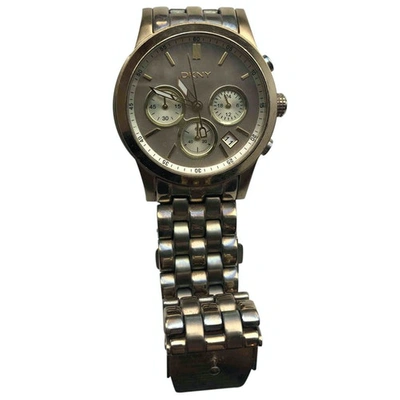 Pre-owned Dkny Pink Gold Watch
