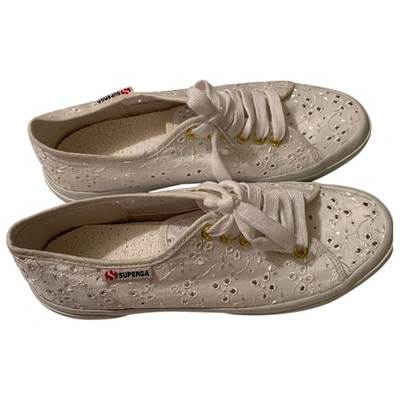 Pre-owned Superga Cloth Low Trainers In White