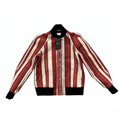 Pre-owned Saint Laurent Wool Jacket In Red