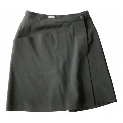 Pre-owned Alaïa Wool Mini Skirt In Black