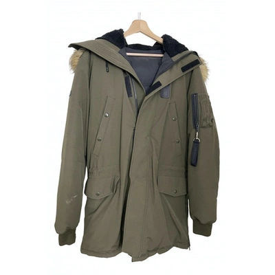 Pre-owned The Kooples Khaki Polyester Coat