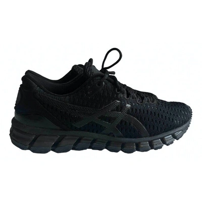 Pre-owned Asics Low Trainers In Black