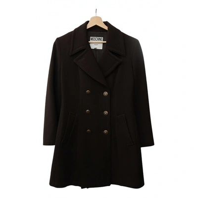 Pre-owned Moschino Brown Wool Coat