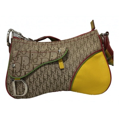 Pre-owned Dior Saddle Cloth Handbag In Multicolour