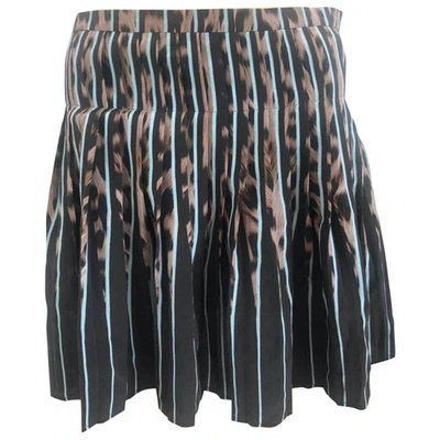Pre-owned Roberto Cavalli Silk Mini Skirt In Multicolour