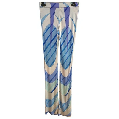 Pre-owned Emilio Pucci Trousers In Blue