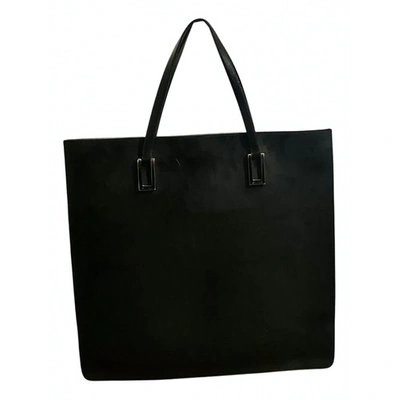 Pre-owned Genny Leather Tote In Black