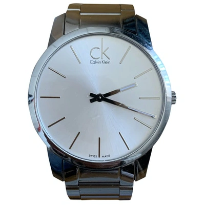 Pre-owned Calvin Klein Watch In Silver